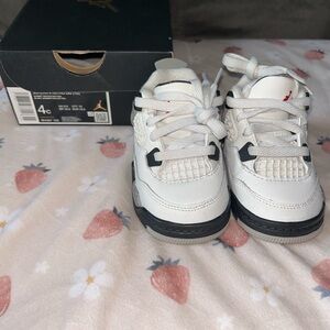 Jordan Kids' White and Black Low-Top Sneakers